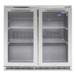 Double Door Glass Display Drinks Fridge – Commercial Beverage Cooler - Image 3