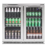 Double Door Glass Display Drinks Fridge – Commercial Beverage Cooler - Image 4