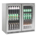 Double Door Glass Display Drinks Fridge – Commercial Beverage Cooler - Image 5