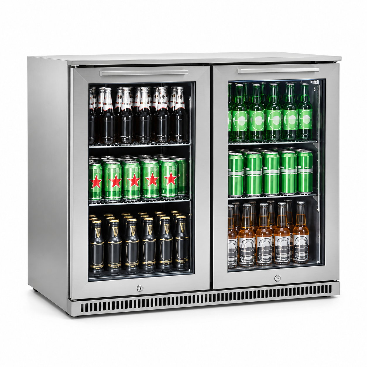 double door glass display drinks Fridge